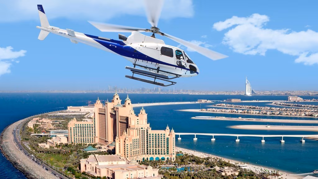 How to take a helicopter ride over Palm Jumeirah?